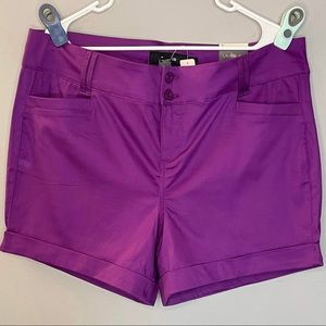 SOLD!!! - Plus Size 18 Torrid Vibrant Purple Stretchy Jean Shorts!